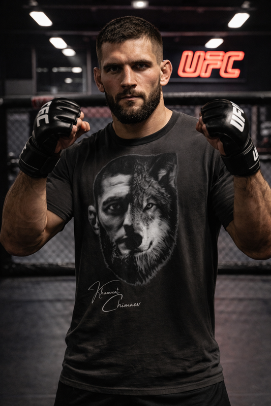 Vintage Khamzat Chimaev T Shirt - Men's Relaxed Fit Vintage Tee | UFC Fighter Apparel