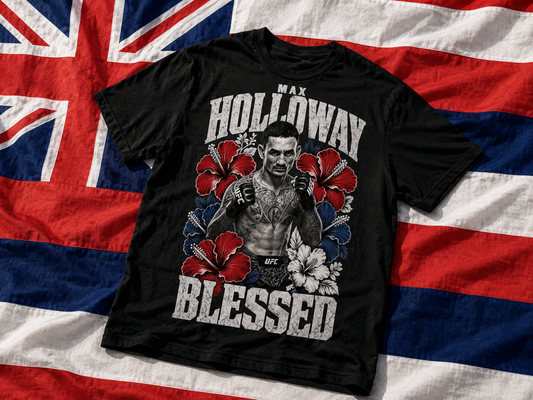 Max "Blessed" Holloway T-Shirt - Men's Regular Fit Tee | UFC 329 Merch