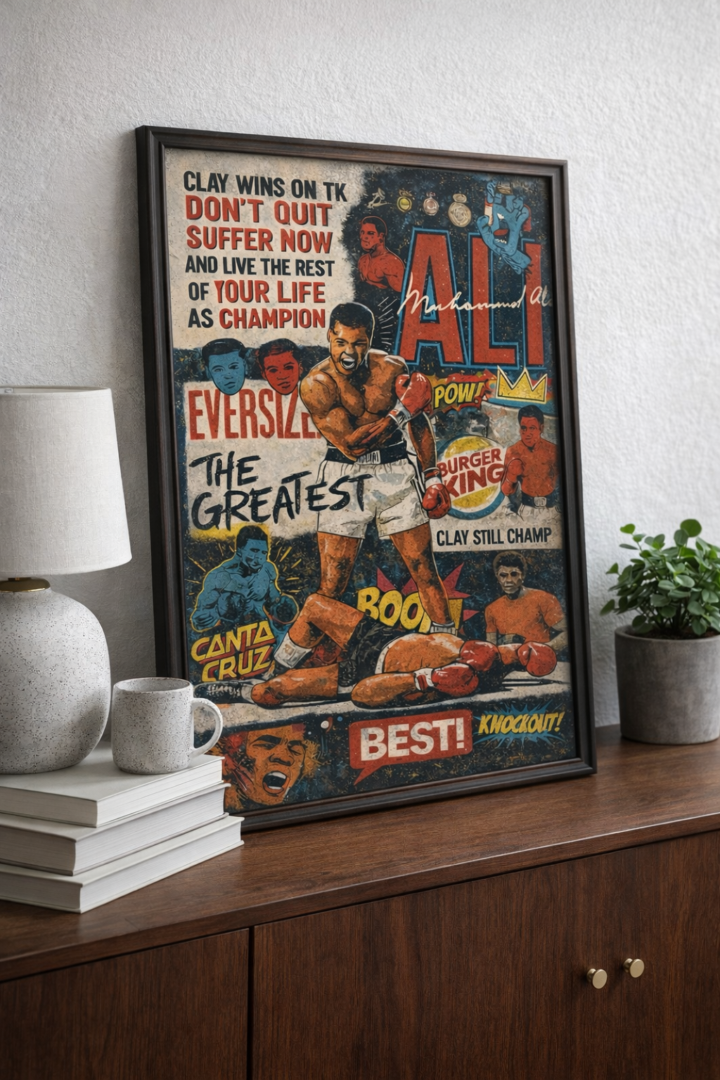 Muhammad Ali Boxing Poster – Vintage Boxing Wall Art | Undercard Art Combat Sports Decor