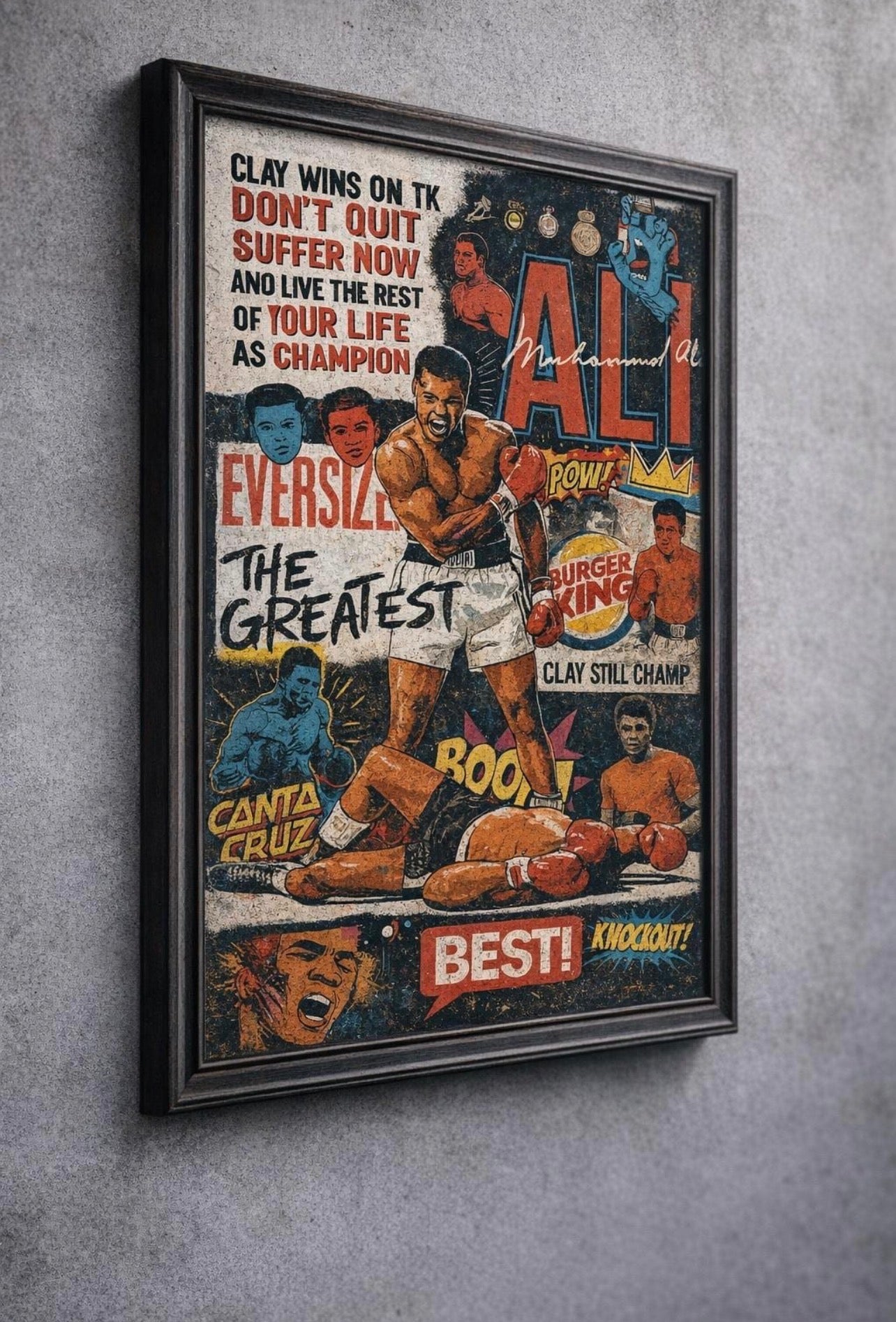 Muhammad Ali Boxing Poster – Vintage Boxing Wall Art | Undercard Art Combat Sports Decor