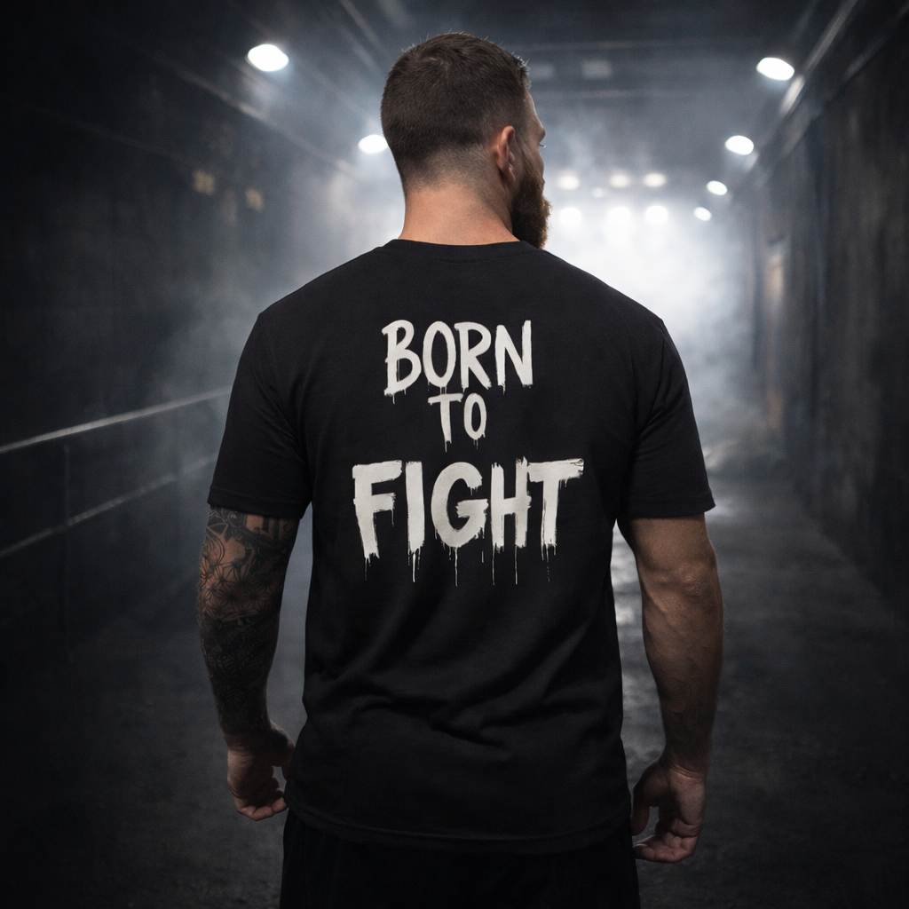 Born to Fight Men's Fitted T-Shirt | MMA Boxing Gym Tee