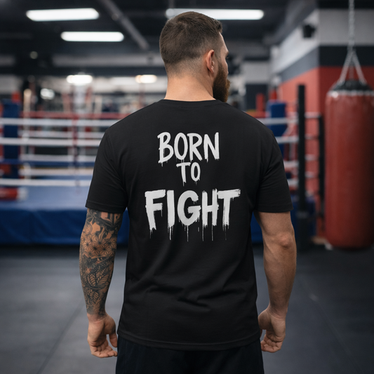 Born to Fight Men's Fitted T-Shirt | MMA Boxing Gym Tee
