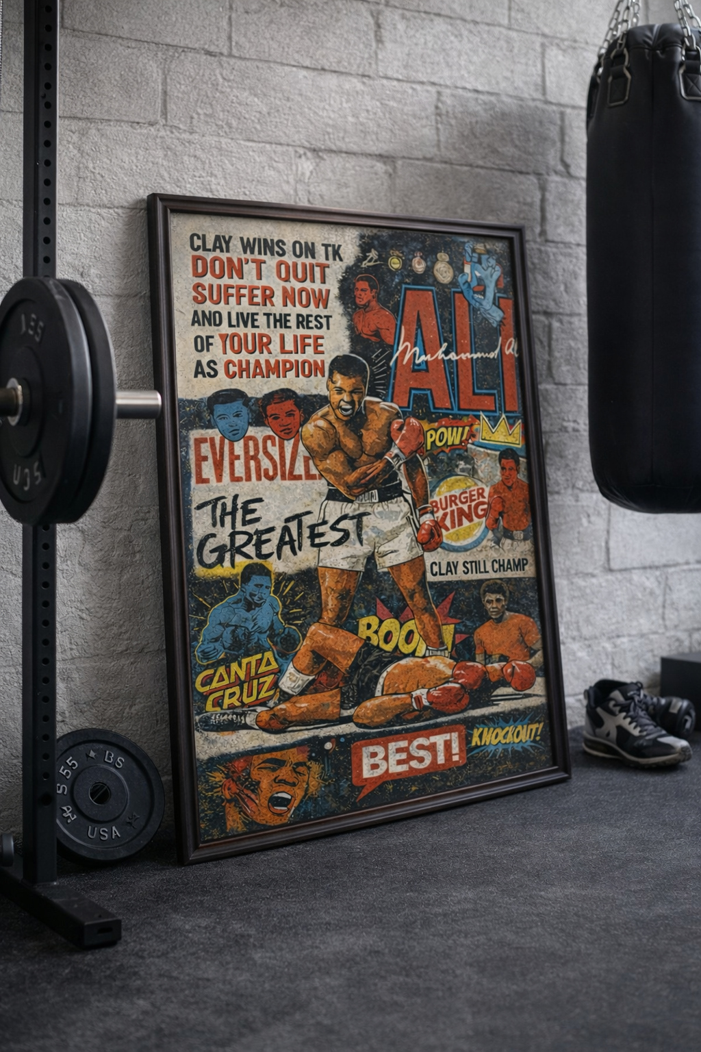 Muhammad Ali Boxing Poster – Vintage Boxing Wall Art | Undercard Art Combat Sports Decor