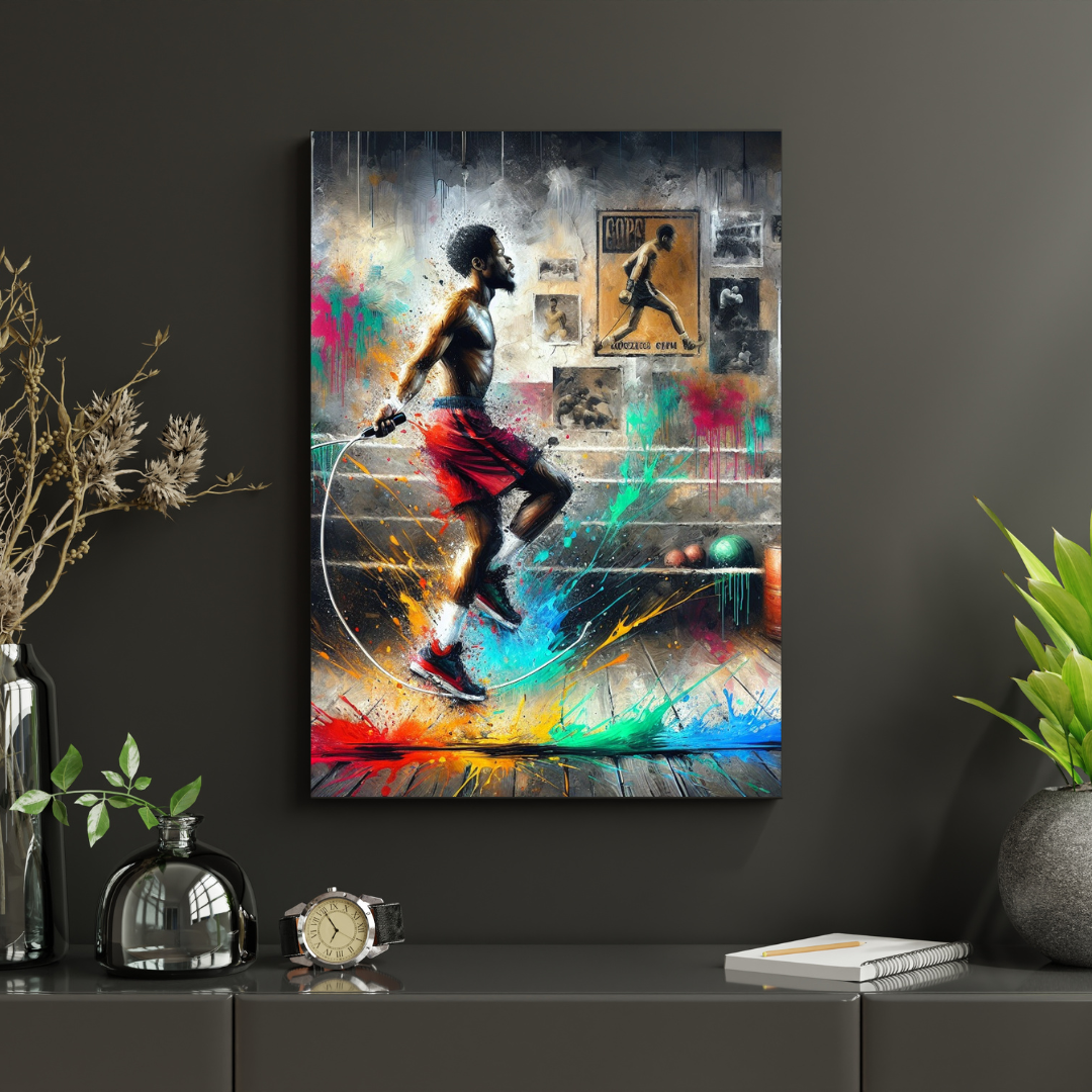 Jumping Rope Metal print