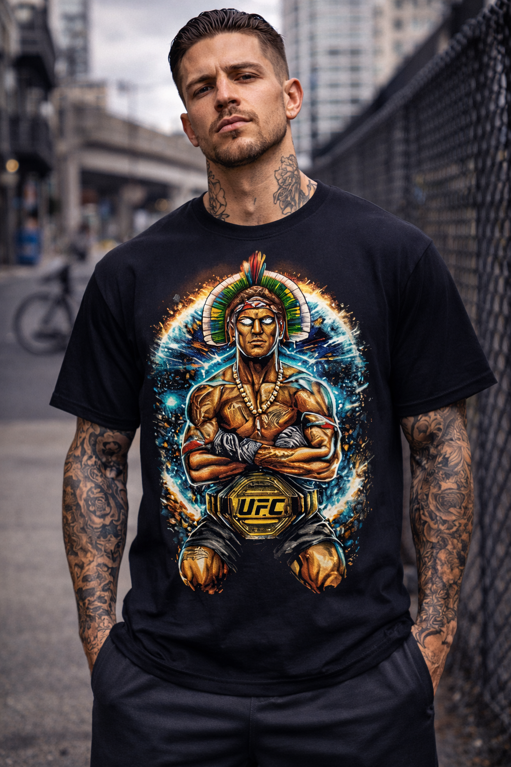 Men's Relaxed Fit Alex Pereira Inspired T Shirt