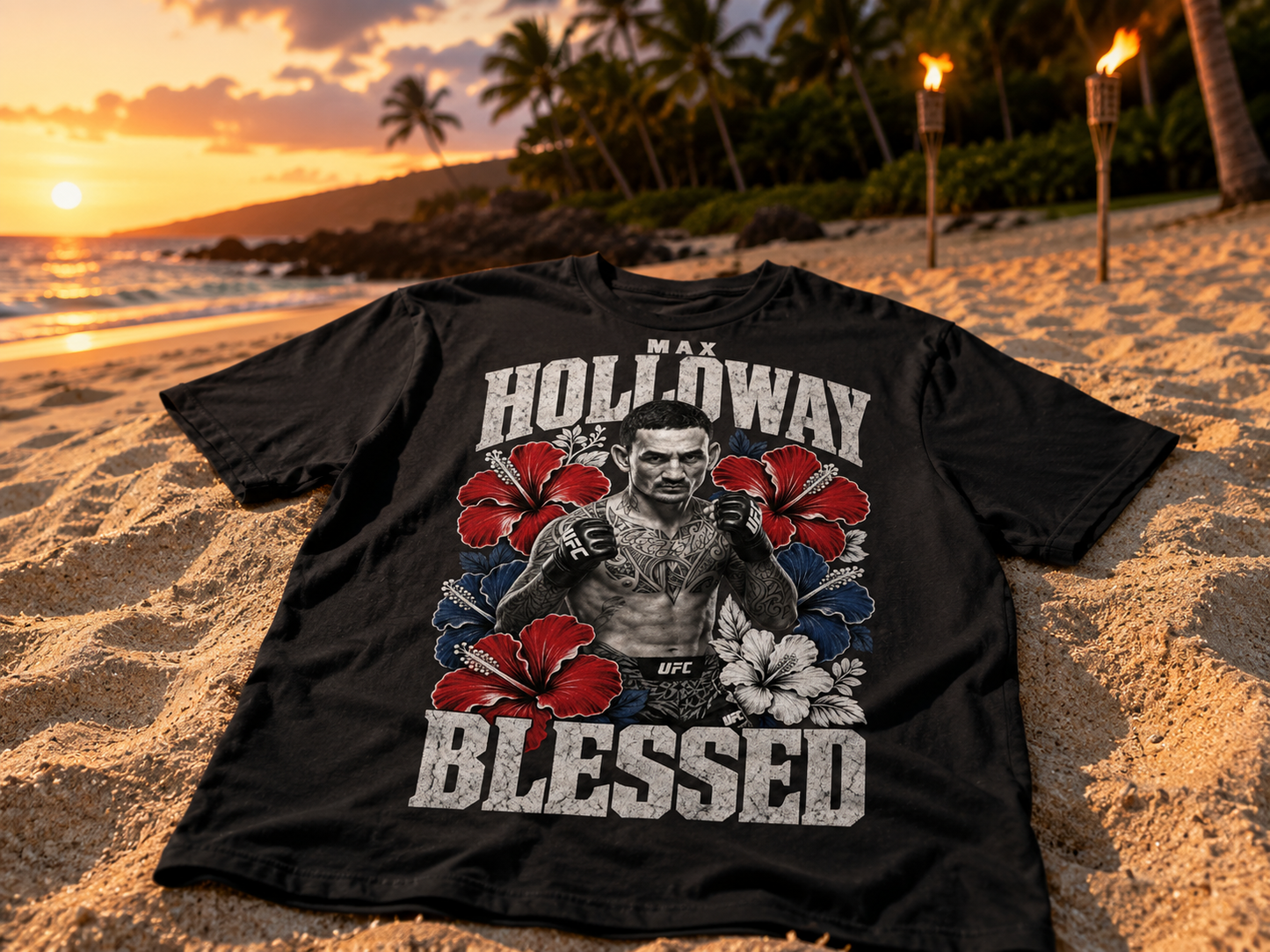 Max "Blessed" Holloway T-Shirt - Men's Regular Fit Tee | UFC 329 Merch