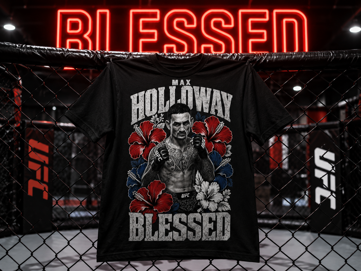 Max "Blessed" Holloway T-Shirt - Men's Regular Fit Tee | UFC 329 Merch