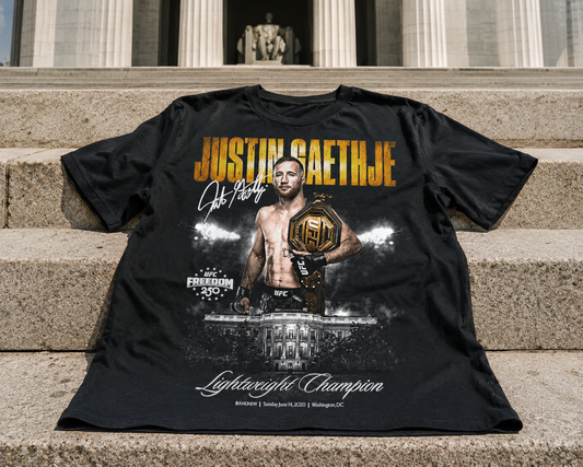Justin "The Highlight" Gaethje T-Shirt - Men's Regular Fit Tee | UFC Freedom 250 Apparel