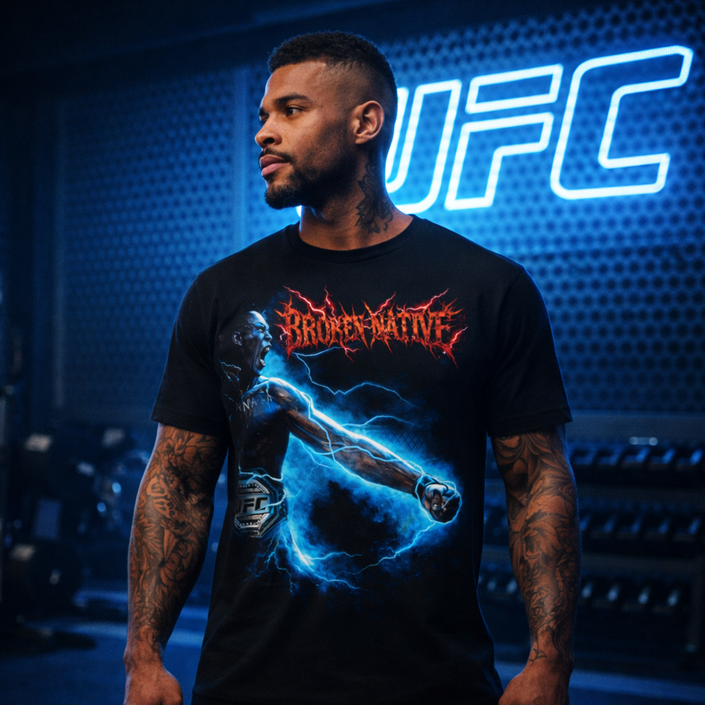 Israel Adesanya UFC Graphic Tee – Men’s Relaxed Fit MMA T-Shirt | Undercard Art Combat Sports Apparel