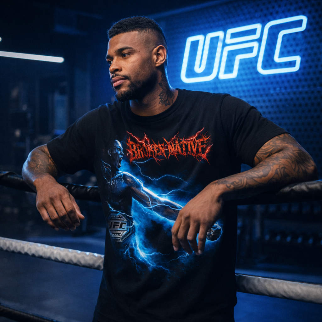 Israel Adesanya UFC Graphic Tee – Men’s Relaxed Fit MMA T-Shirt | Undercard Art Combat Sports Apparel