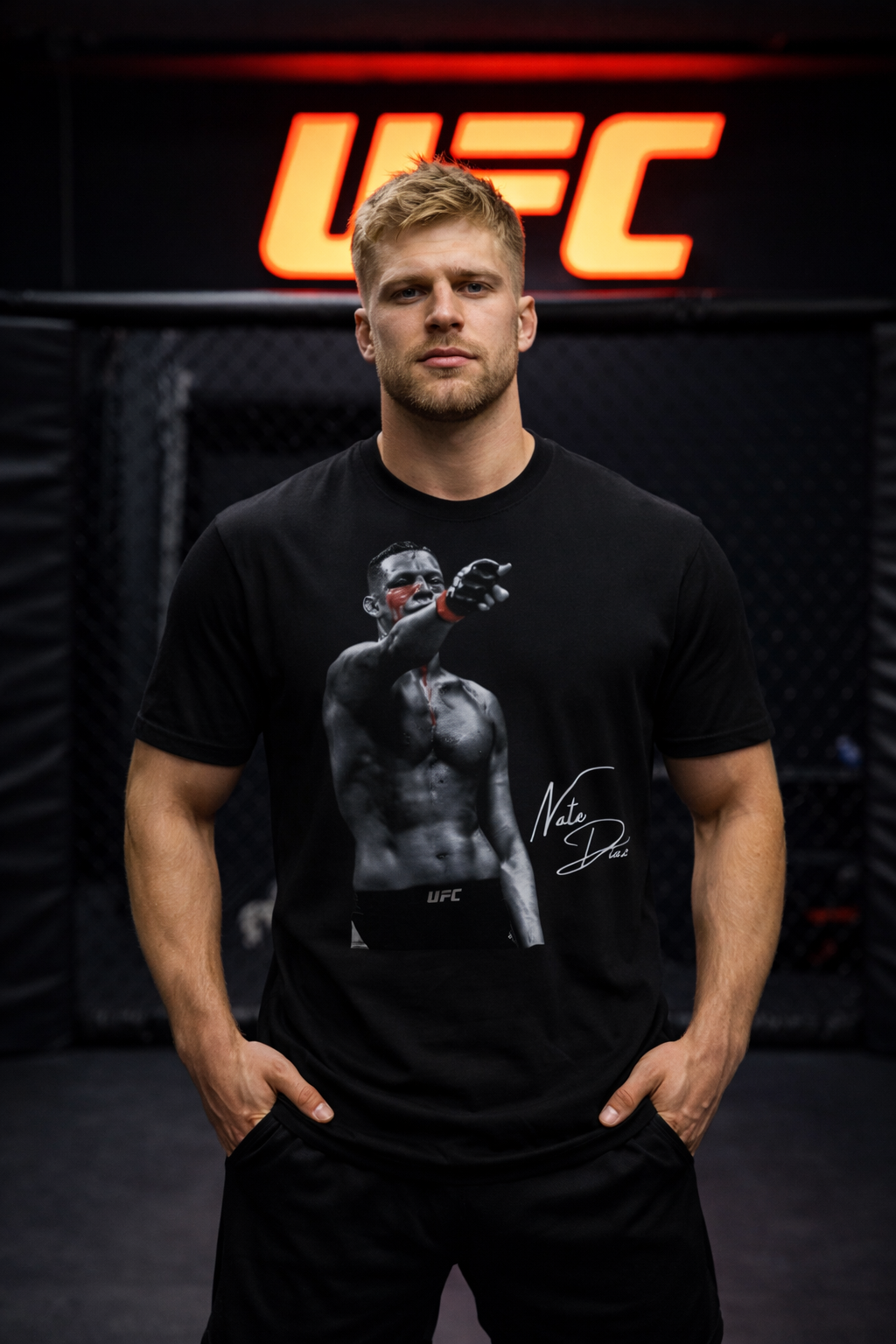 Nate Diaz Signature Shirt – Men’s Relaxed Fit MMA Graphic Tee | UFC Fighter Streetwear Apparel