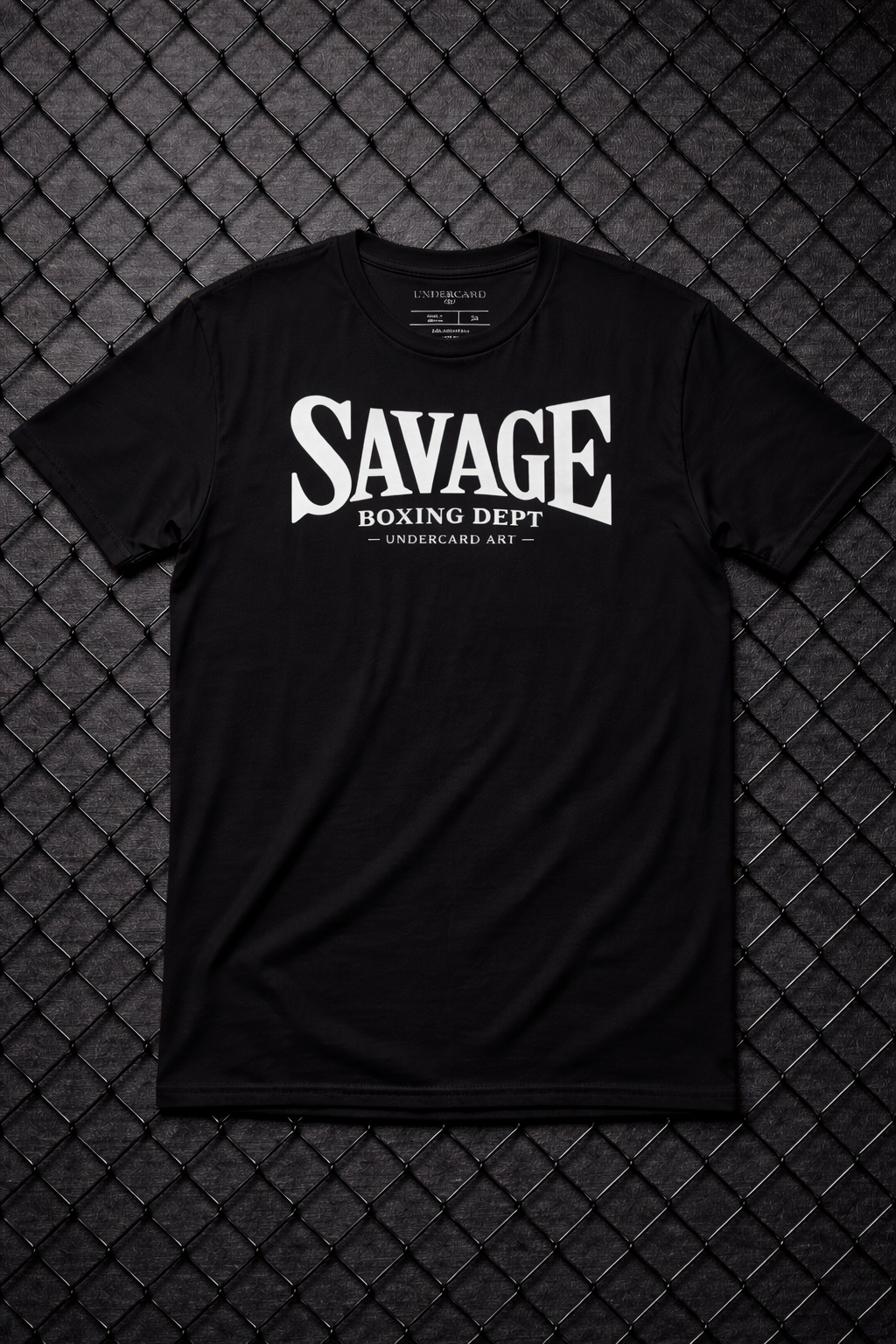 Men’s Fitted Boxing T-Shirt – Savage Boxing Dept Graphic Tee | Undercard Art Combat Sports Apparel