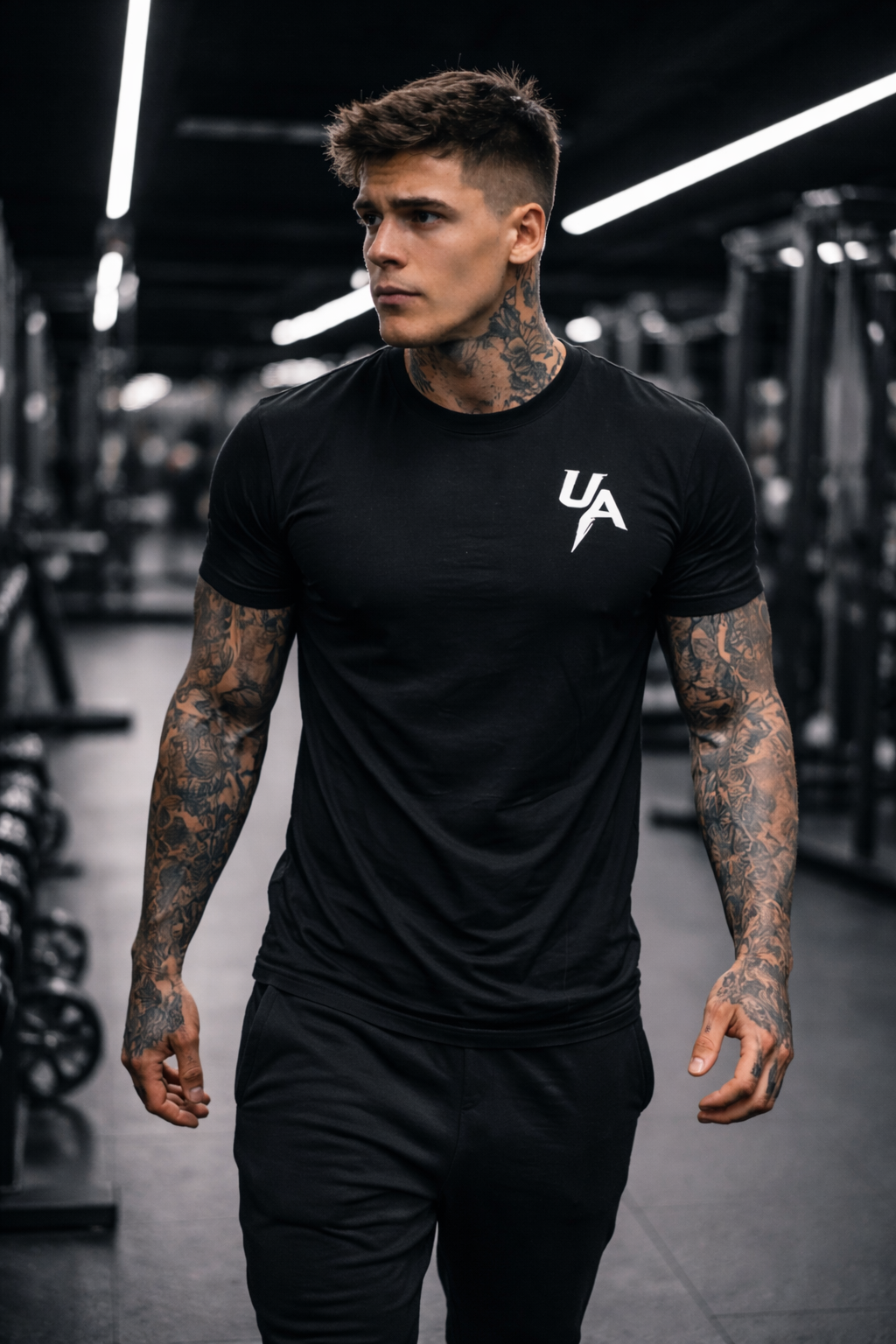 Men’s Fitted Gym T-Shirt – Combat Sports Training Tee | Undercard Art Athletic Apparel