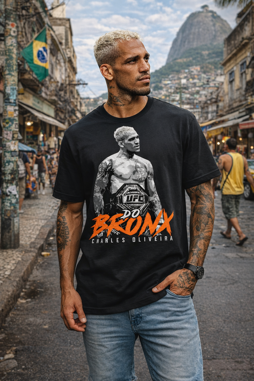 Charles Oliveira Do Bronx Shirt – Men’s Relaxed Fit MMA Graphic Tee | Combat Sports Apparel