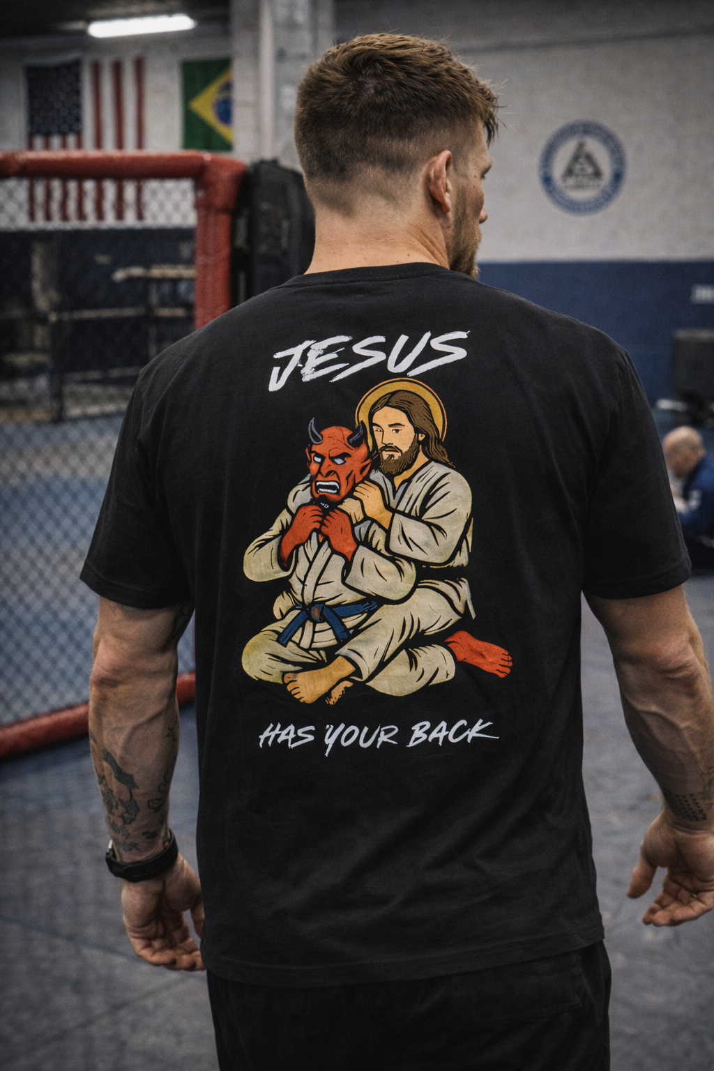 Jesus Has Your Back Men's Relaxed T-shirt