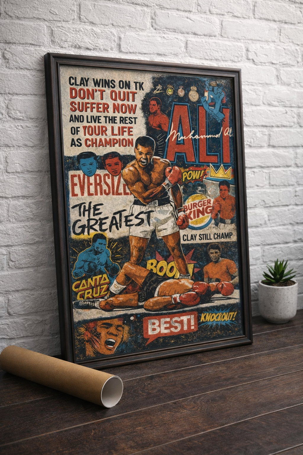 Muhammad Ali Boxing Poster – Vintage Boxing Wall Art | Undercard Art Combat Sports Decor