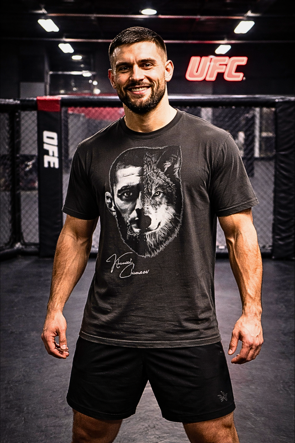 Vintage Khamzat Chimaev T Shirt - Men's Relaxed Fit Vintage Tee | UFC Fighter Apparel