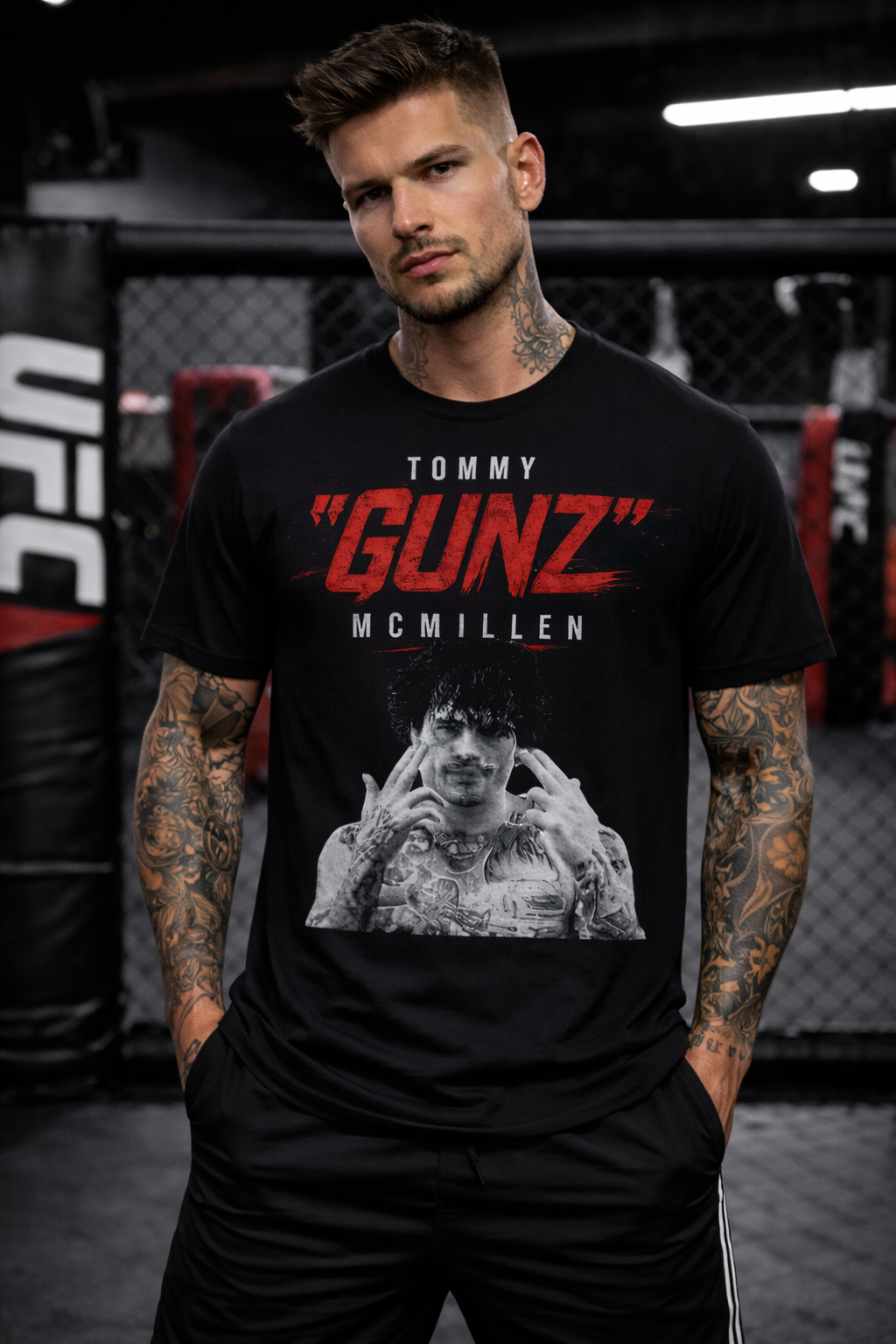 Tommy Gunz McMillen T-Shirt - Men's Relaxed Fit Graphic Tee | UFC Fighter Streetwear
