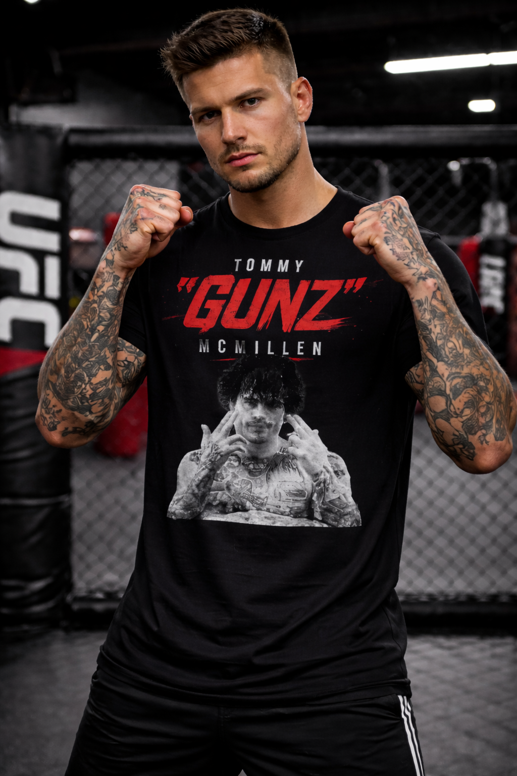 Tommy Gunz McMillen T-Shirt - Men's Relaxed Fit Graphic Tee | UFC Fighter Streetwear