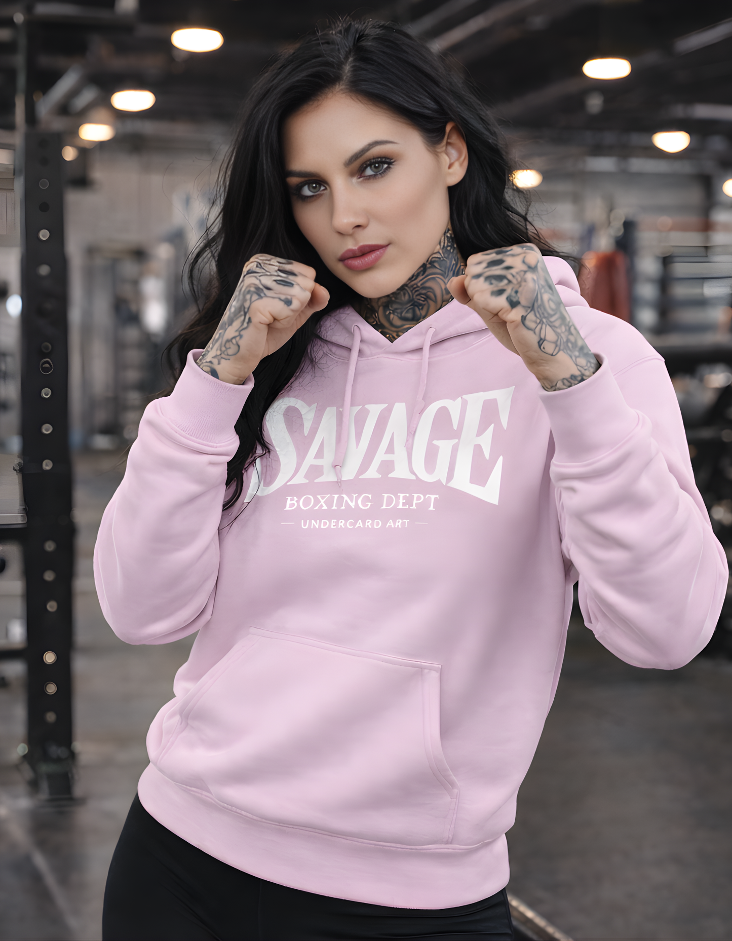 Women’s Boxing Hoodie – Savage Boxing Dept Pullover | Undercard Art Combat Sports Apparel