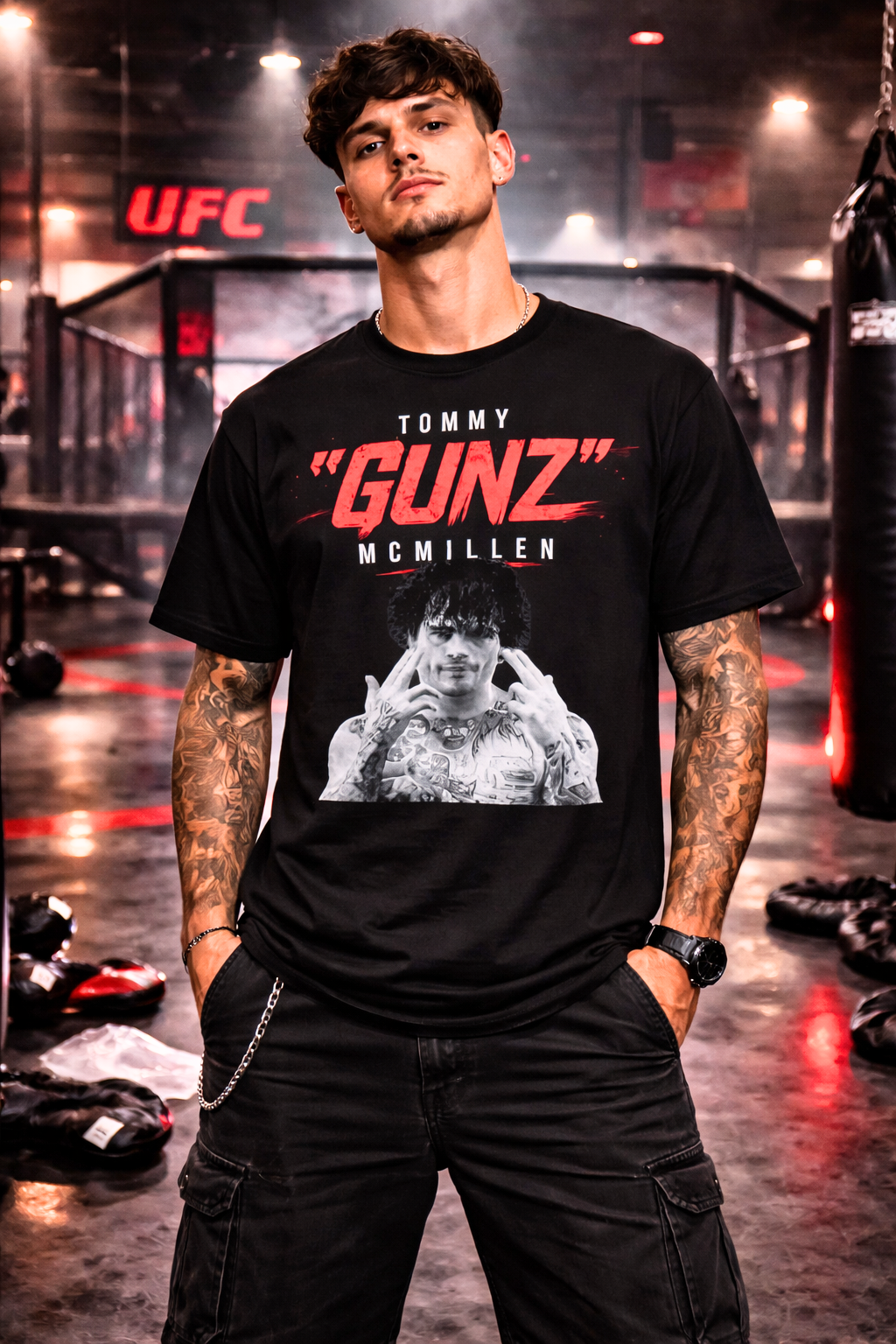 Tommy Gunz McMillen T-Shirt - Men's Relaxed Fit Graphic Tee | UFC Fighter Streetwear