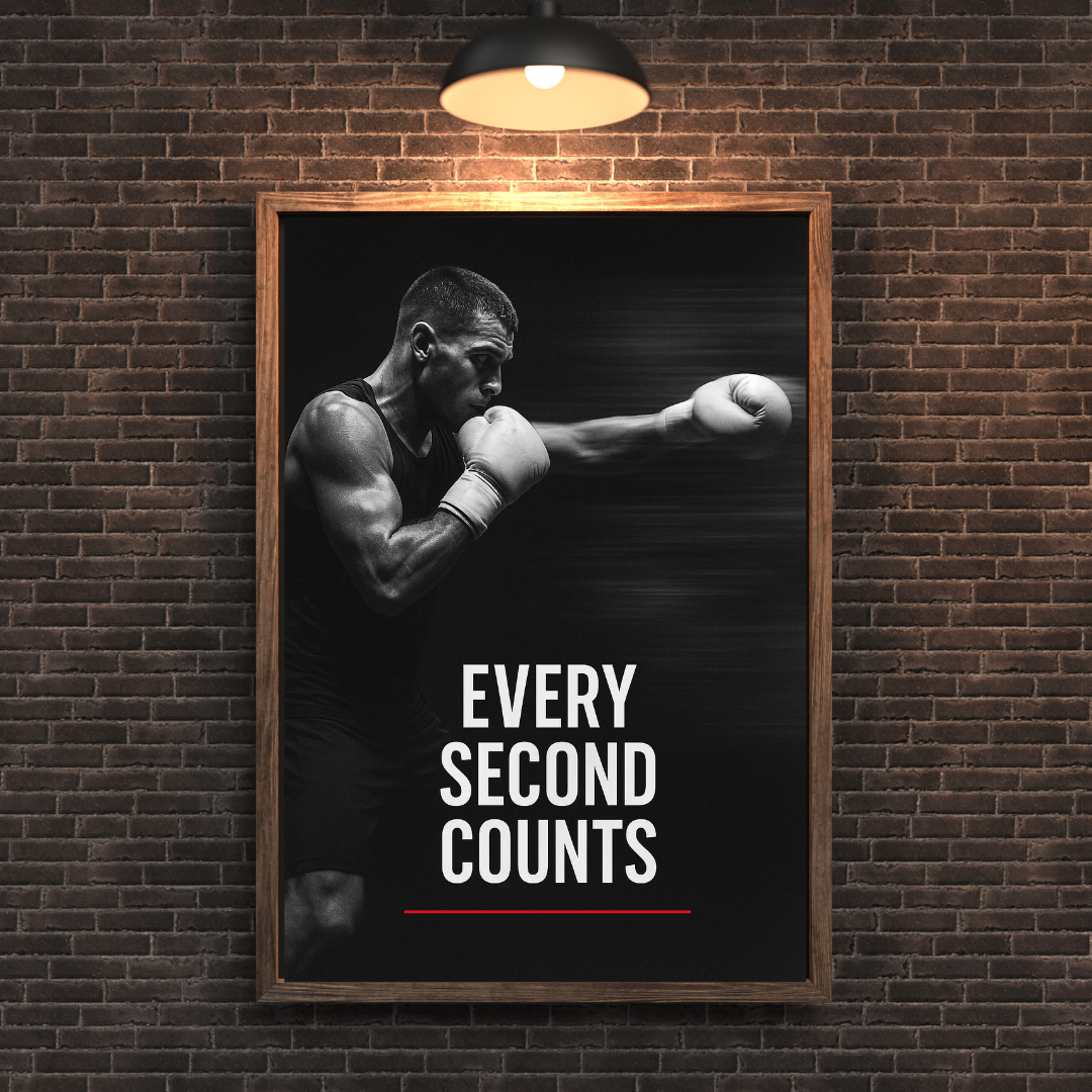 Every Second Counts Motivational Poster