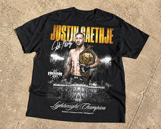 Justin "The Highlight" Gaethje T-Shirt - Men's Regular Fit Tee | UFC Freedom 250 Apparel