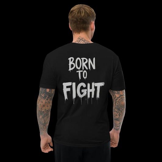 Born to Fight Men's Fitted T-Shirt | MMA Boxing Gym Tee