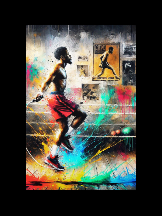 Jumping Rope Metal print