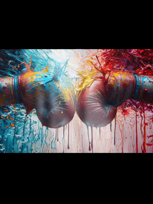 Two Worlds Collide Metal print