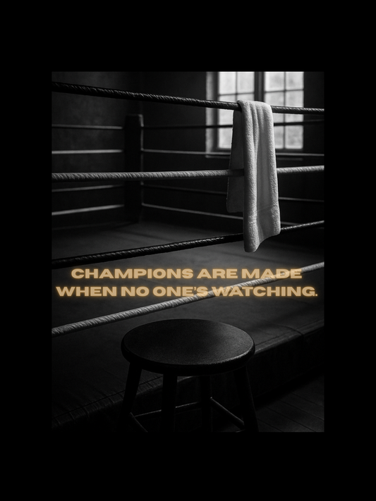 Champions Are Made When No One's Watching Poster