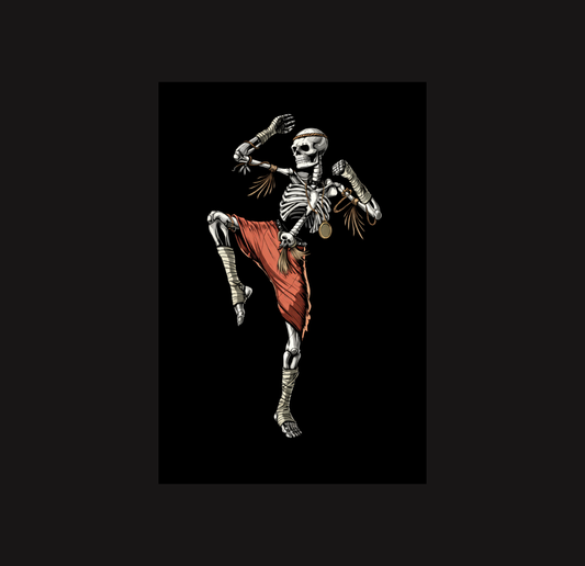 Muay Thai Skeleton Poster | Muay Thai Wall Art